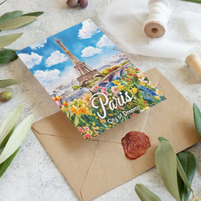 Postal Primavera parisina: La Torre Eiffel florece (Subido por el creador)