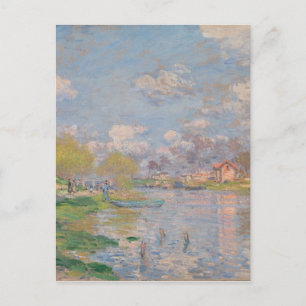 Postal Primavera por el Sena de Monet Impresionista