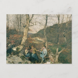 Postal Primavera temprana en los bosques de Viena