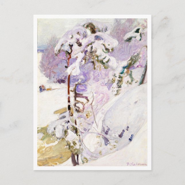 Postal Primavera temprana, Pekka Halonen (Anverso)
