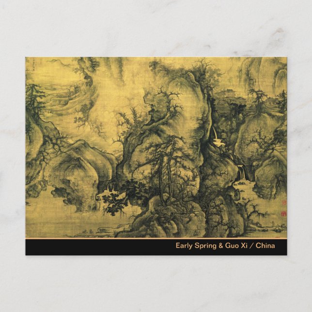 Postal Primavera temprana y Guo Xi - China imperial y art (Anverso)
