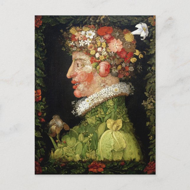 Postal Primavera, una serie que representa las cuatro est (Anverso)