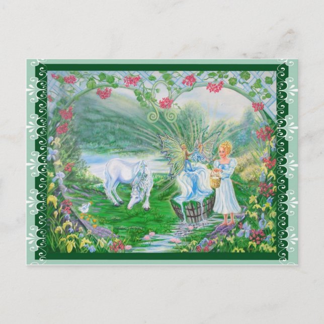 Postal Primavera viviente (Anverso)