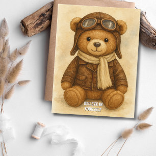 Postal Primer avión simple solo, aviación personalizada