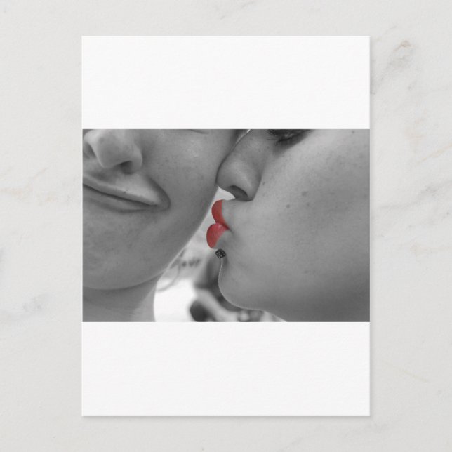 Postal Primer beso (Anverso)
