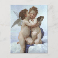 Primer beso de Bouguereau, antiguos ángeles victor