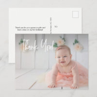 Primer cumpleaños de la bebé agradecimientos Foto