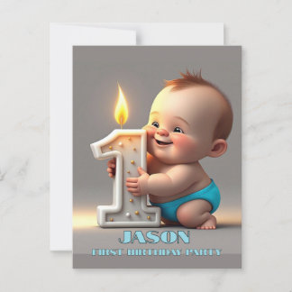 POSTAL " PRIMER CUMPLEAÑOS NIÑO "