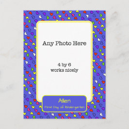 Postal Primer día de la foto de un jardín de infancia