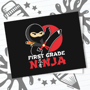 Postal Primer Día De Regreso A La Escuela De Ninja Kick D