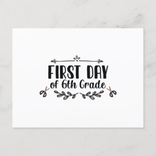 Postal Primer día de sexto grado