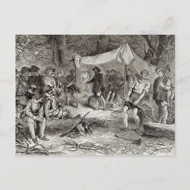 Postal Primer día en Jamestown (Anverso)