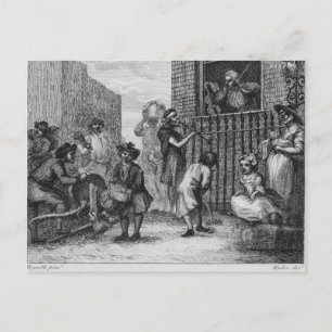 Postal Primer diseño para el músico furioso, 1799