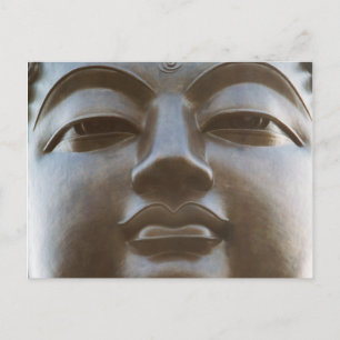 Postal Primer plano de estatua de Buda