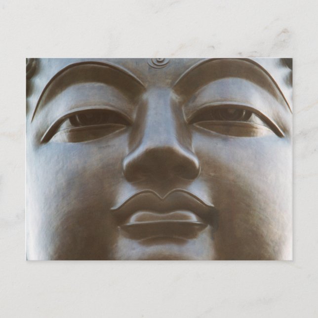 Postal Primer plano de estatua de Buda (Anverso)