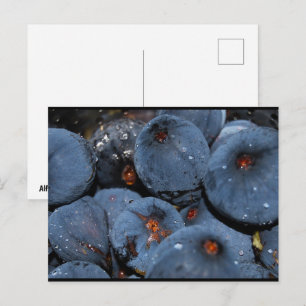 Postal Primer plano de fruta de higo