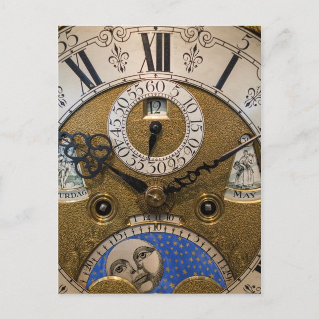 Postal Primer plano de un reloj antiguo, Alemania (Anverso)