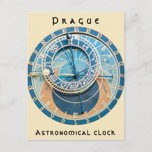 Postal Primer plano del reloj astronómico de Praga, R. Ch