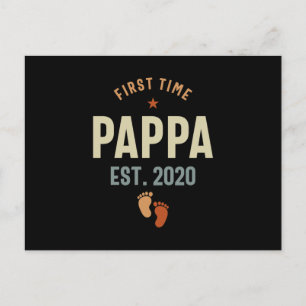 Postal Primer regalo de Pappa Est 2020 Daddy