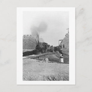 Postal Primer tren pasando por el muro de Pekín, Ch