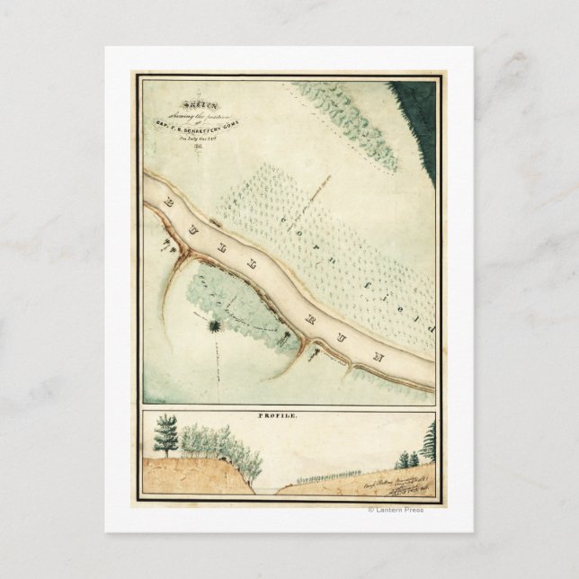 Postal Primera Batalla de Bull Run - Guerra Civil Panorám (Anverso)