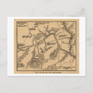 Postal Primera batalla de corrida de toros - Panorámica d