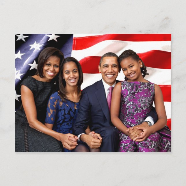 Postal Primera familia de Estados Unidos - Los Obama (Anverso)
