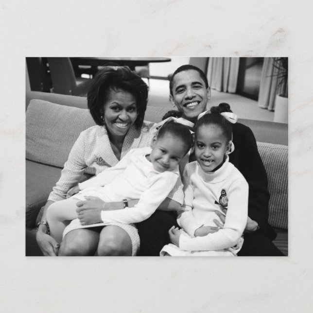 Postal Primera familia del presidente Obama (Anverso)