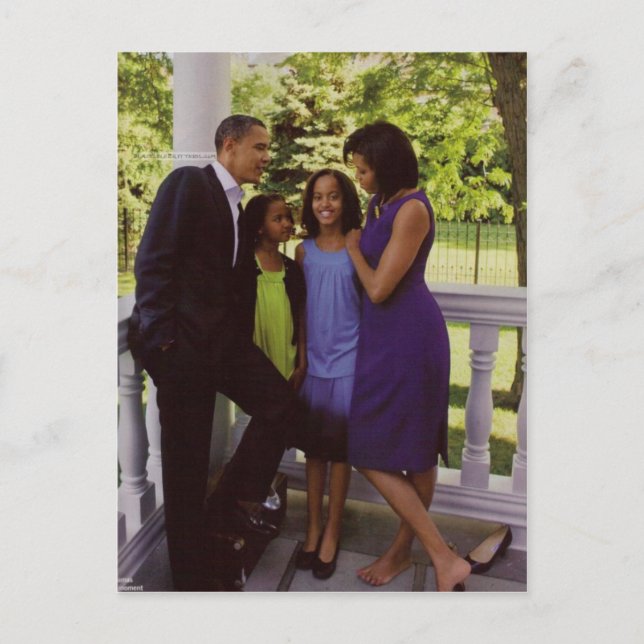 Postal Primera familia del presidente Obama (Anverso)