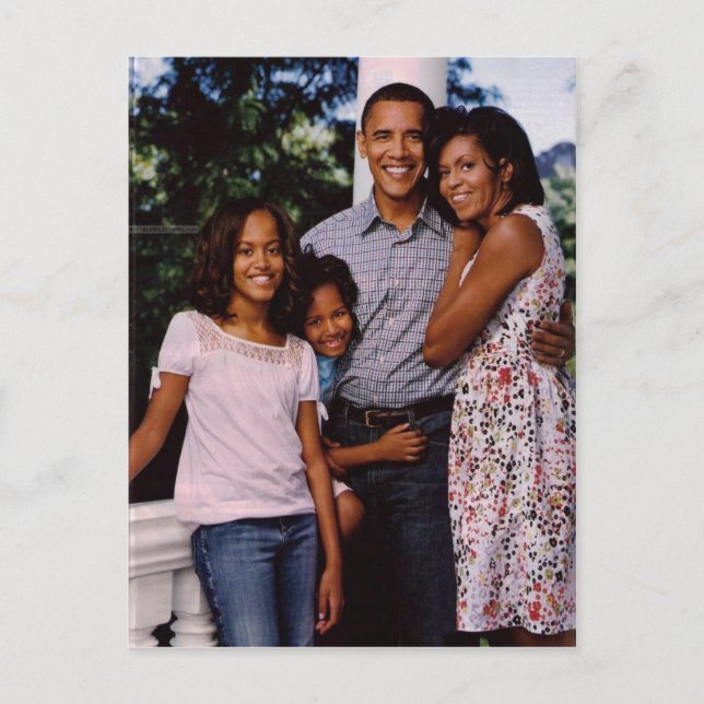 Postal Primera familia del presidente Obama (Anverso)