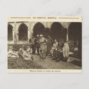 Postal Primera Guerra Mundial, Francia, hospital modelo
