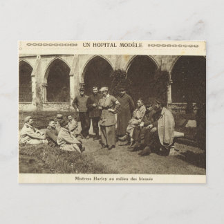 Postal Primera Guerra Mundial, Francia, hospital modelo