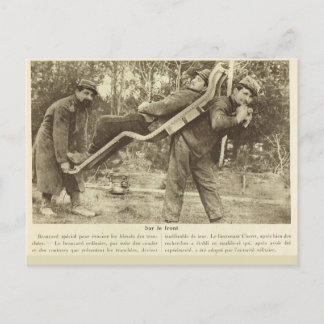 Postal Primera Guerra Mundial, Francia, transportando a l