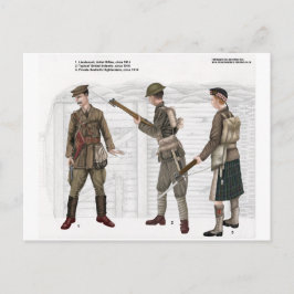Postal Primera Guerra Mundial Infantería Británica