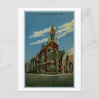 Postal Primera Iglesia Bautista, Dallas TX vintage