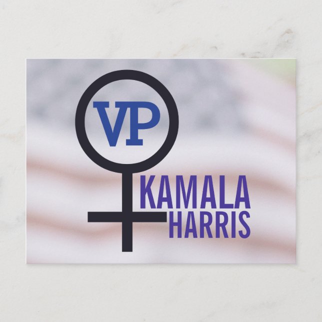 Postal Primera mujer vicepresidenta Kamala Harris VP (Anverso)