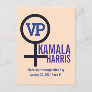 Postal Primera mujer vicepresidenta Kamala Harris VP