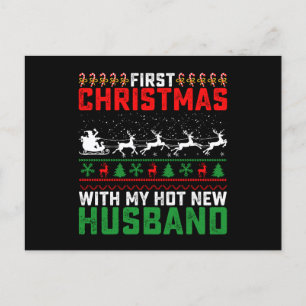 Postal Primera Navidad con mi nuevo marido caliente