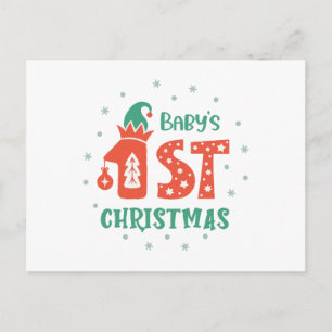 Postal Primera Navidad de bebé