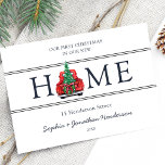 Postal Primera Navidad en nuestros nuevos Navidades<br><div class="desc">Primera Navidad en nuestra nueva tarjeta postal para Navidades de casa</div>