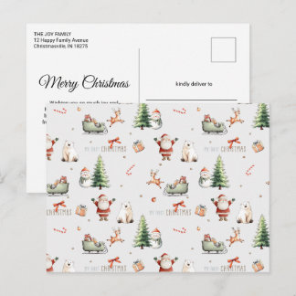 Postal Primera Navidad - Felices Fiestas enfermera escand
