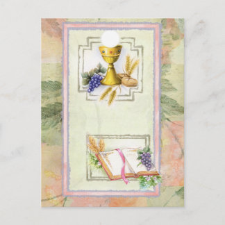 Postal Primera Santa Comunión, confirmación