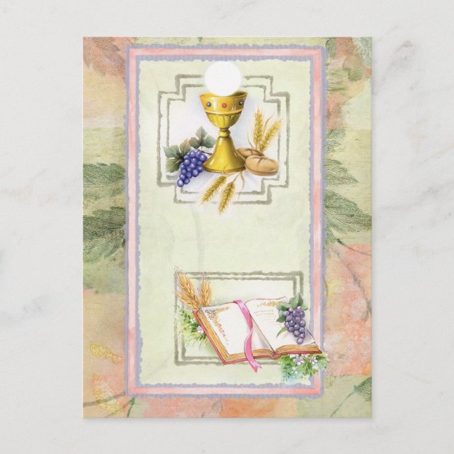 Postal Primera Santa Comunión, confirmación (Anverso)