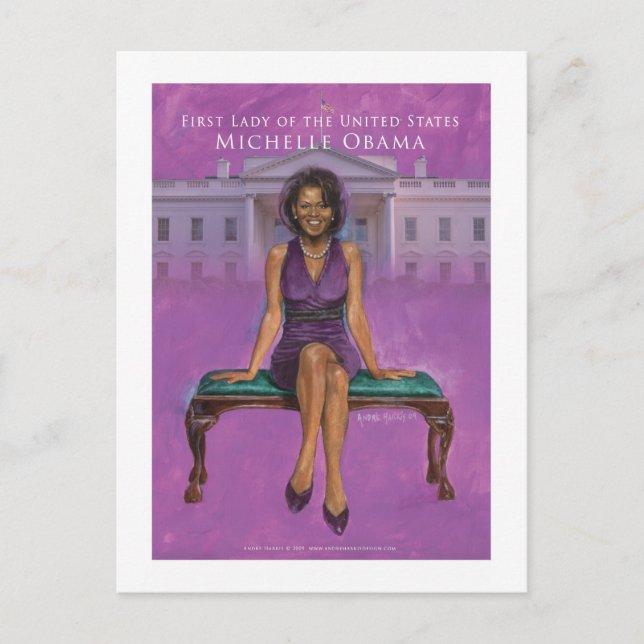 POSTAL PRIMERA SEÑORA PRINT DE MICHELLE OBAMA (Anverso)