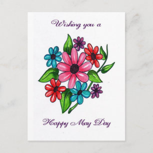 Postal Primero de mayo feliz
