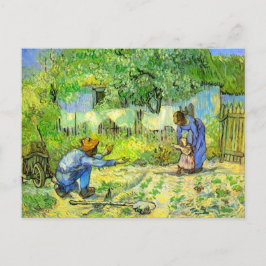 Postal Primeros pasos, 1890 Vincent van Gogh.