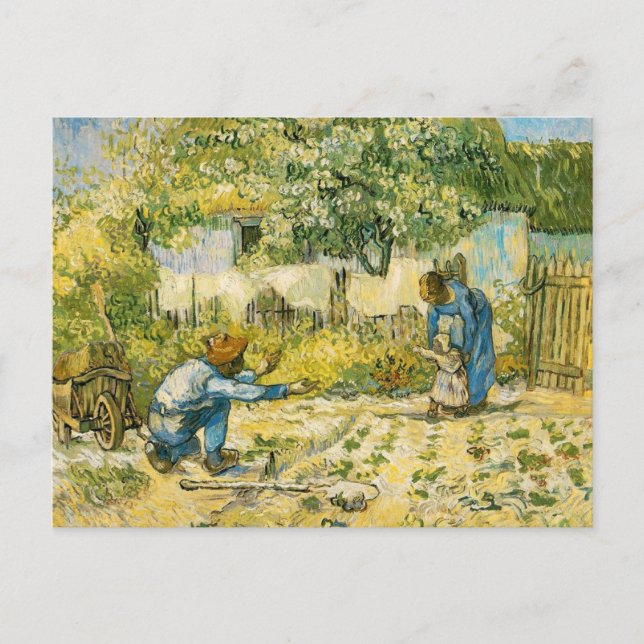 Postal Primeros pasos de Vincent van Gogh 1890 (Anverso)