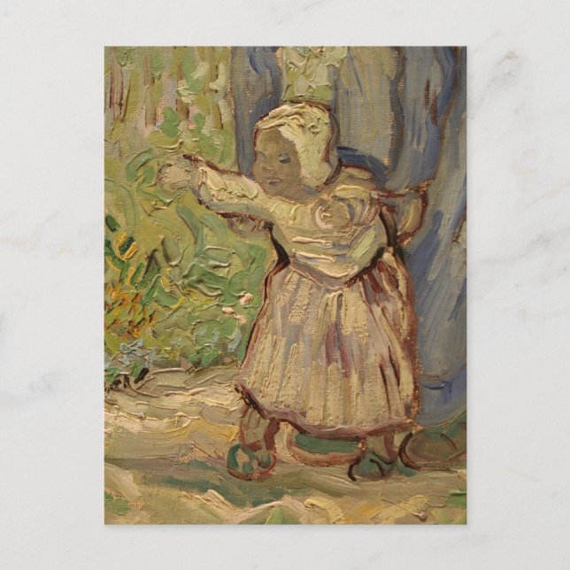 Postal Primeros pasos, después de Millet - Vincent Van Go (Anverso)