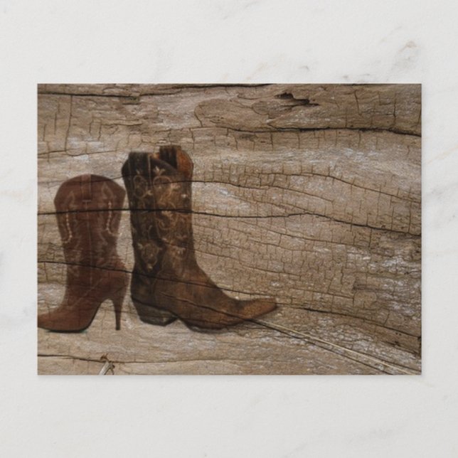 Postal Primitive Grano de madera para el país occidental  (Anverso)