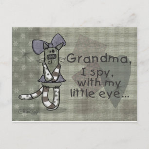 Postal Primitive Kitty Familia Específica Cumpleaños
